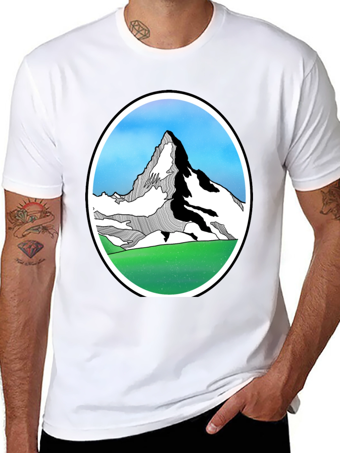 Mountain Graphic Black T-Shirt