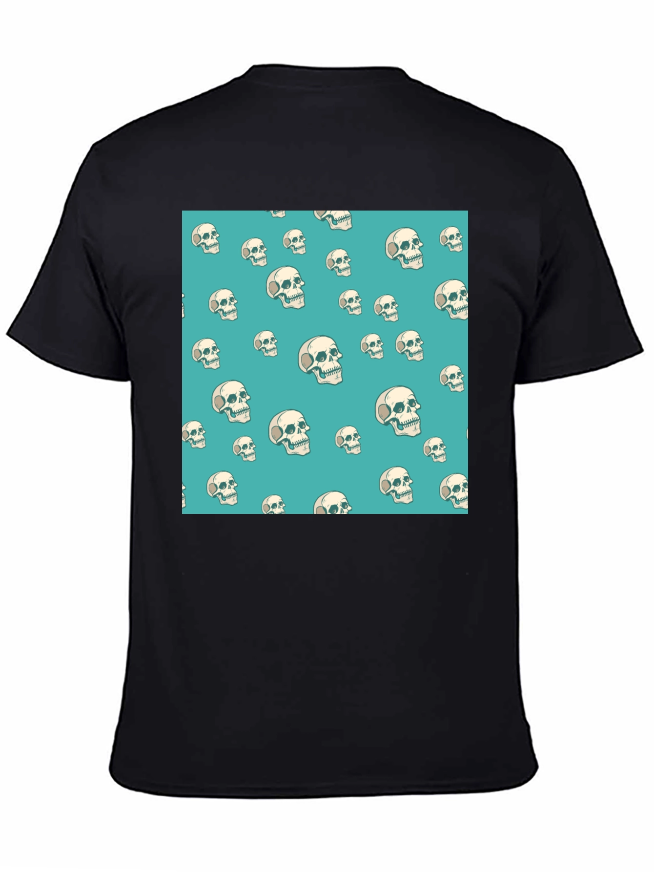Skull Pattern Black T-Shirt