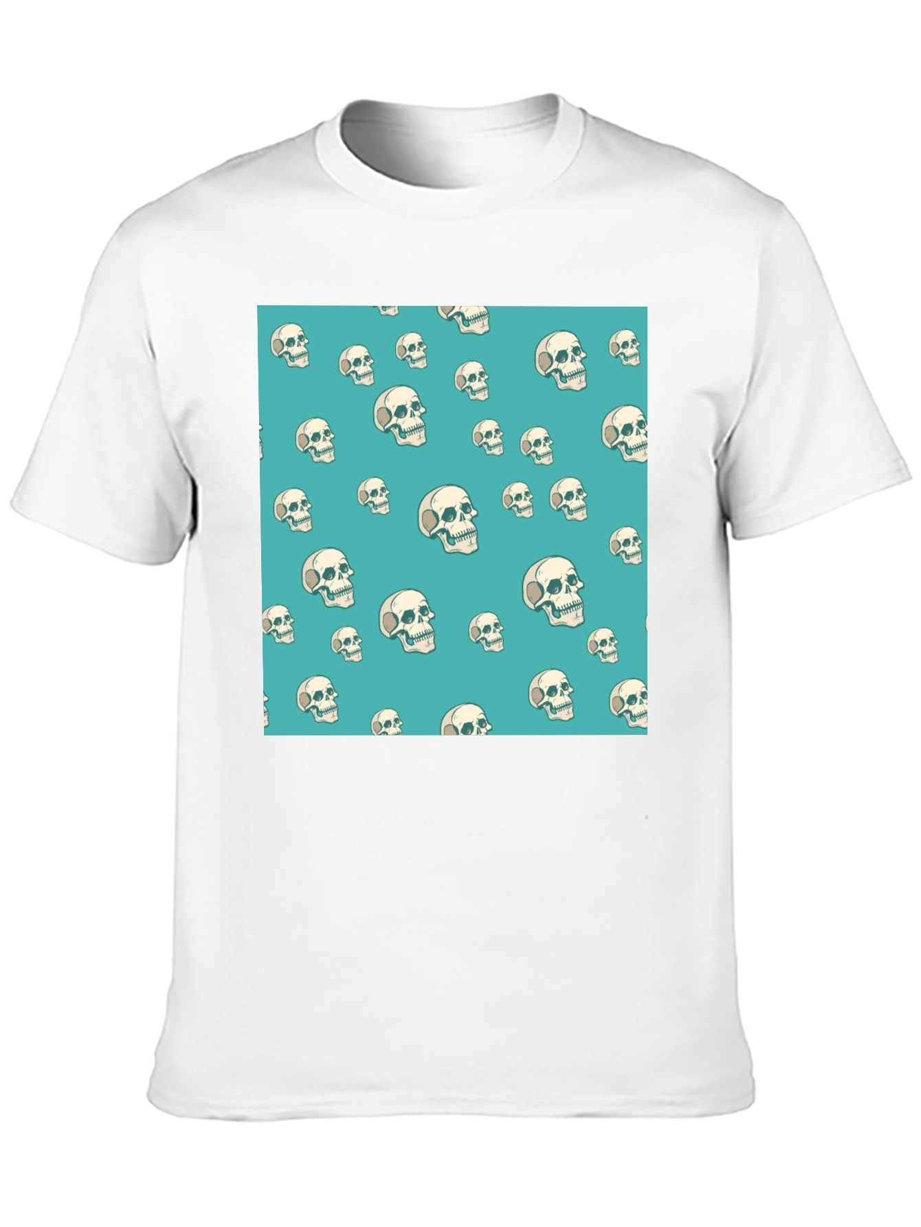 Skull Pattern Black T-Shirt