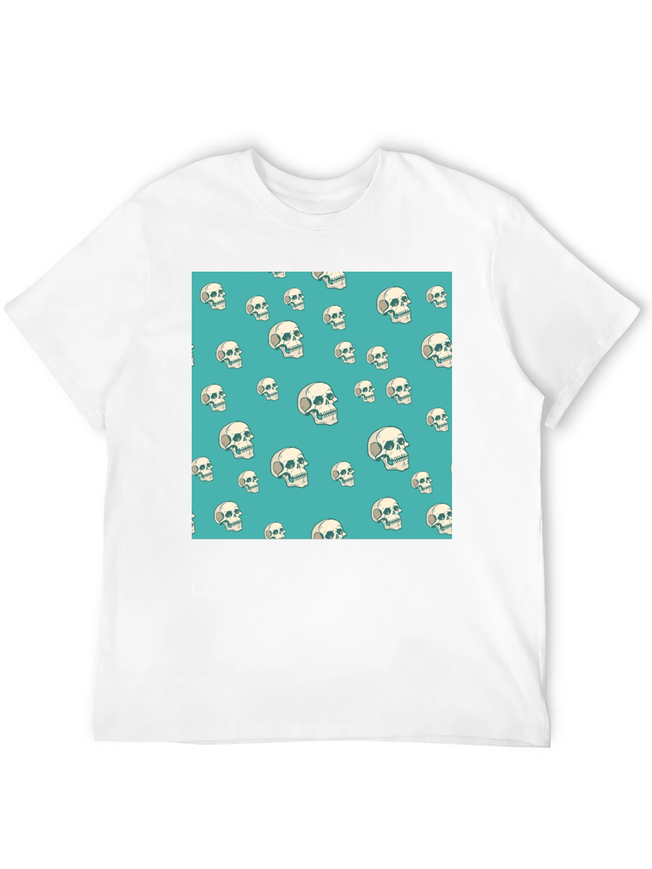 Skull Pattern Black T-Shirt