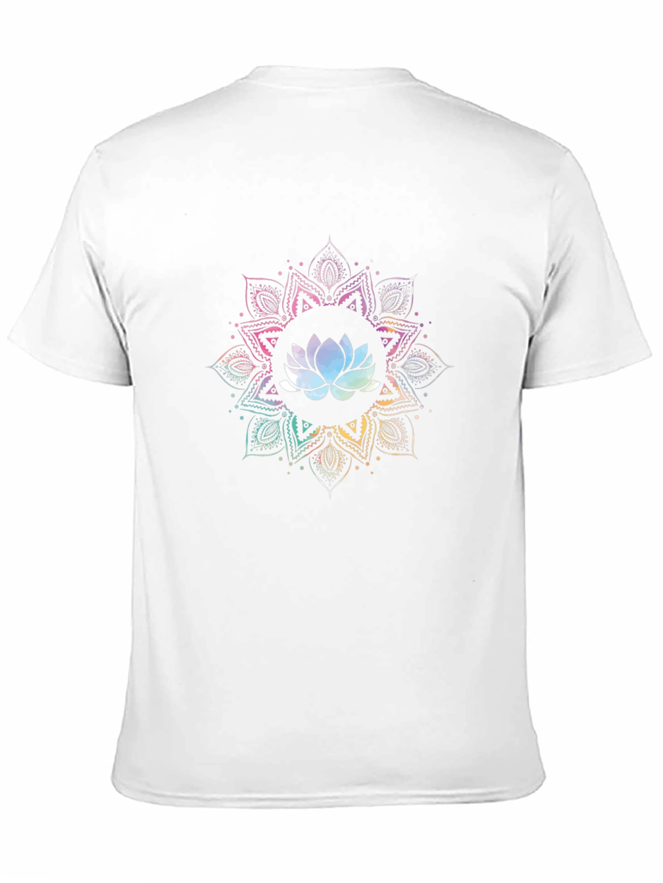 Lotus Mandala Graphic T-Shirt - Black