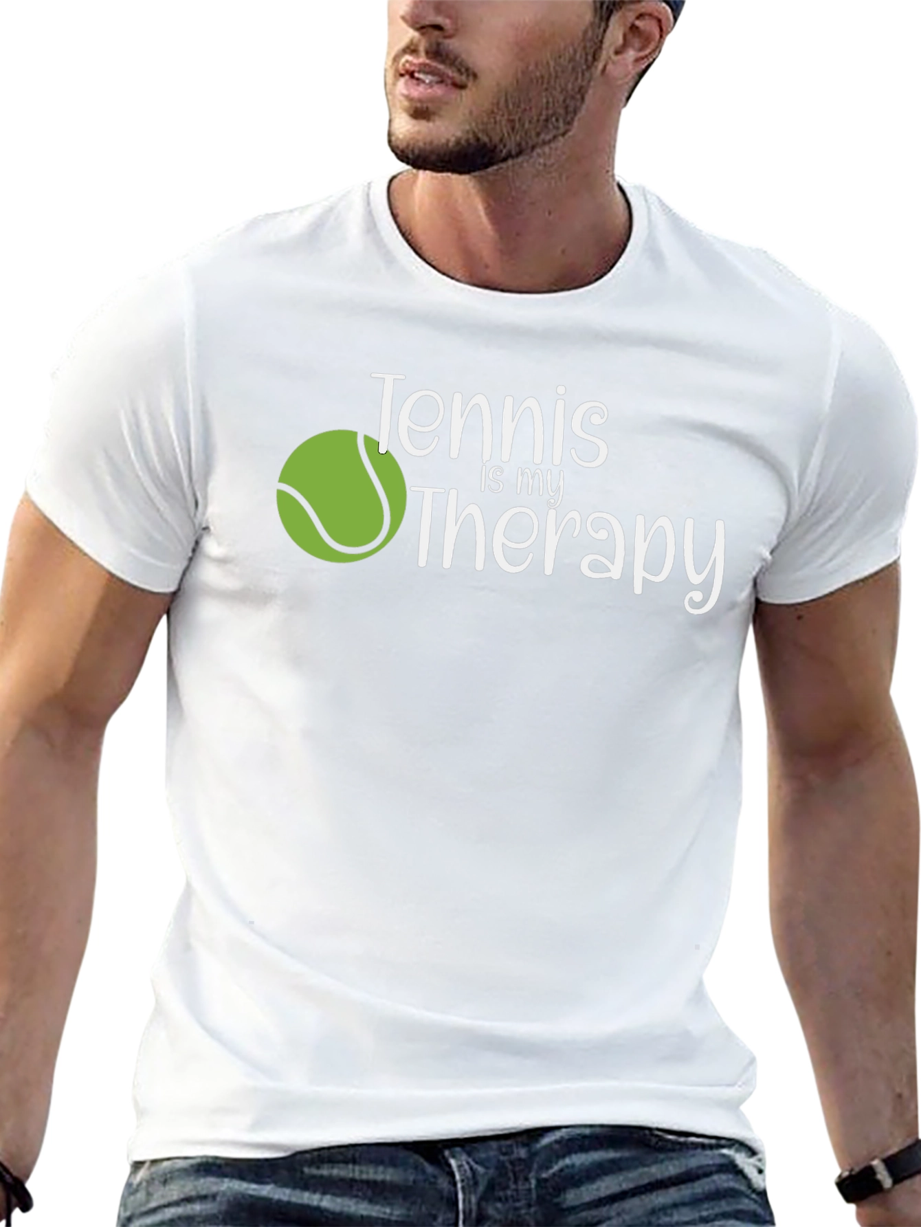 Tennis is my Therapy Black T-Shirt
