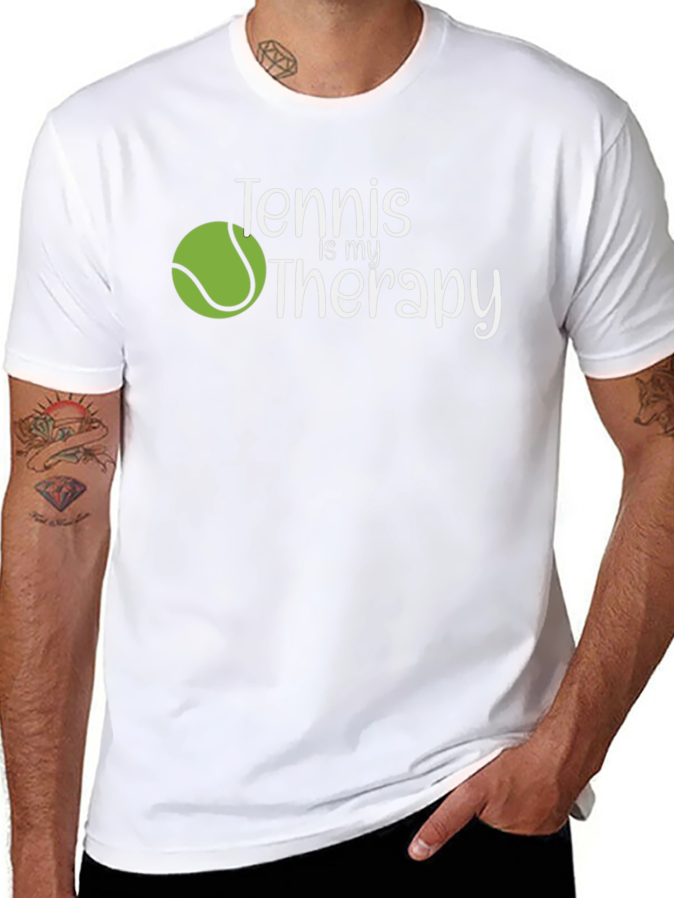 Tennis is my Therapy Black T-Shirt