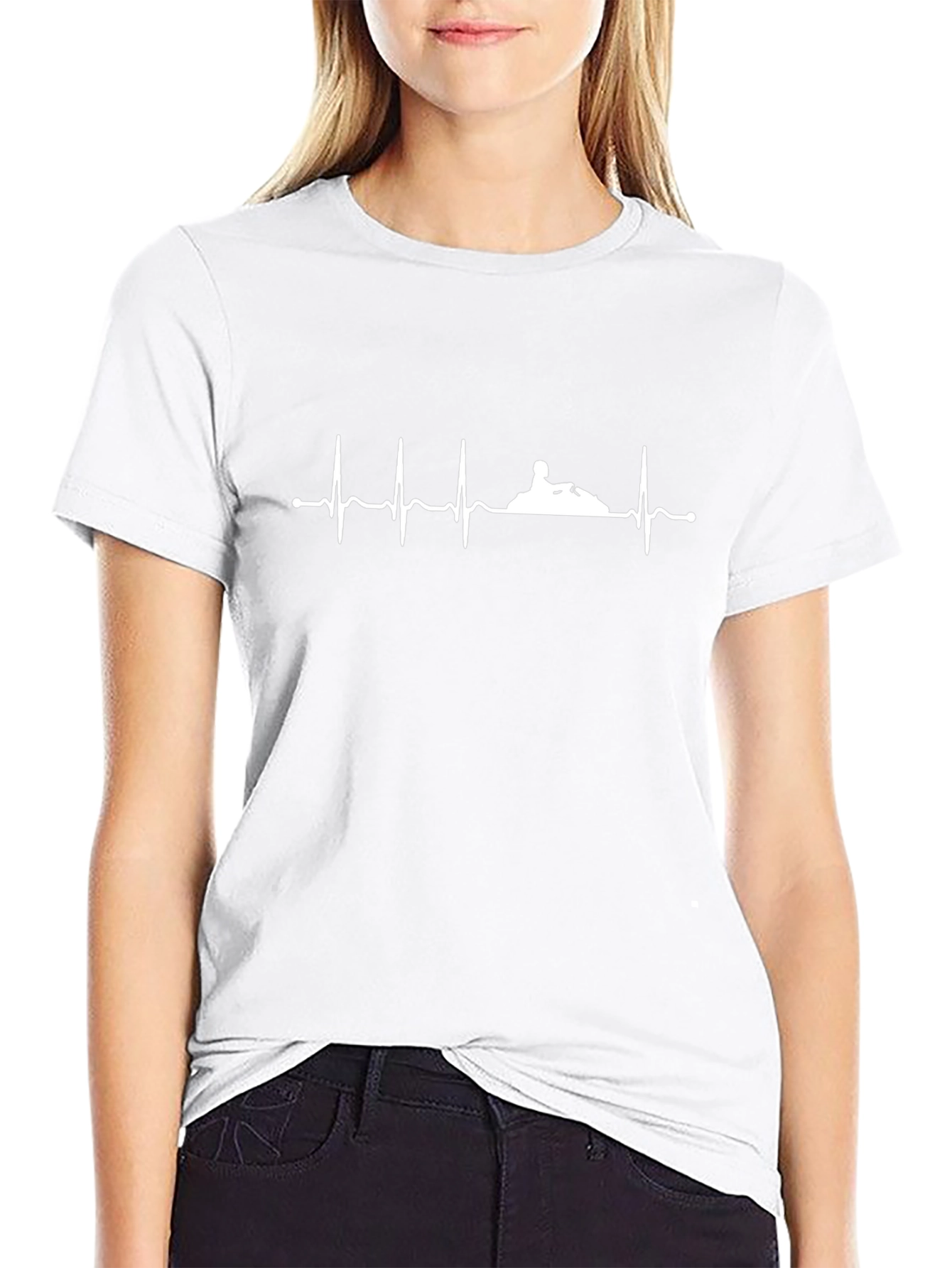 Jet Ski Heartbeat T-Shirt - Black Graphic Tee