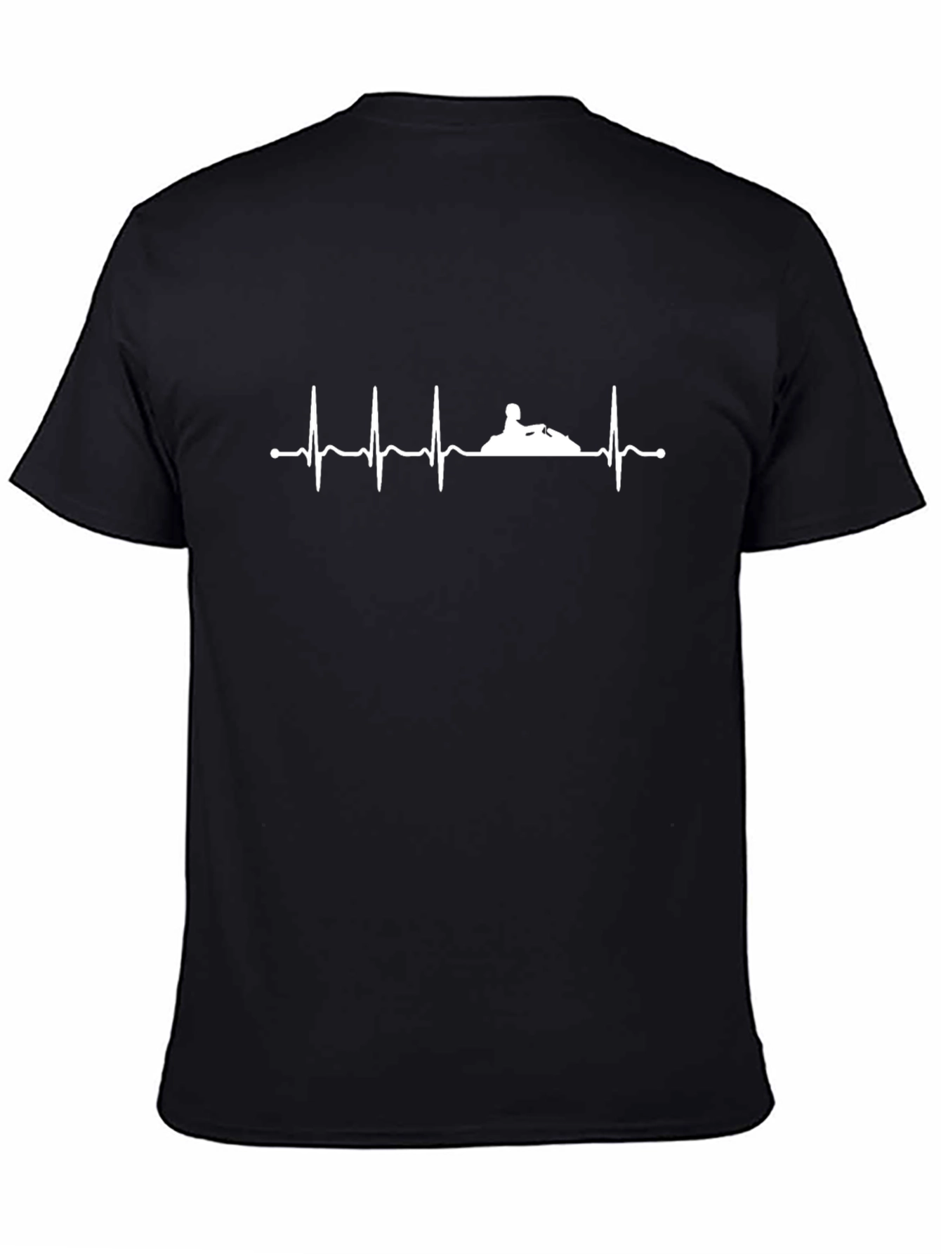 Jet Ski Heartbeat T-Shirt - Black Graphic Tee