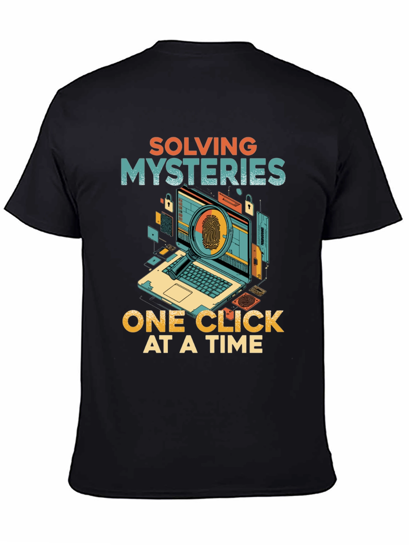 Solving Mysteries Tee - One Click at a Time