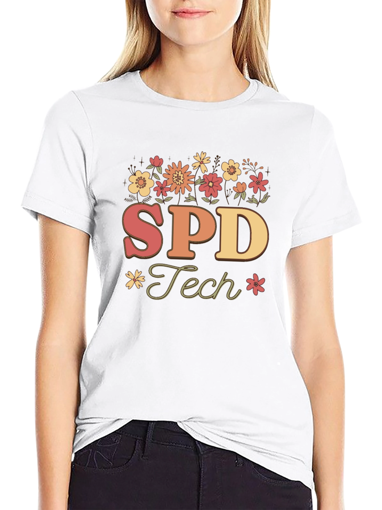SPD Tech Floral T-Shirt - Special Education