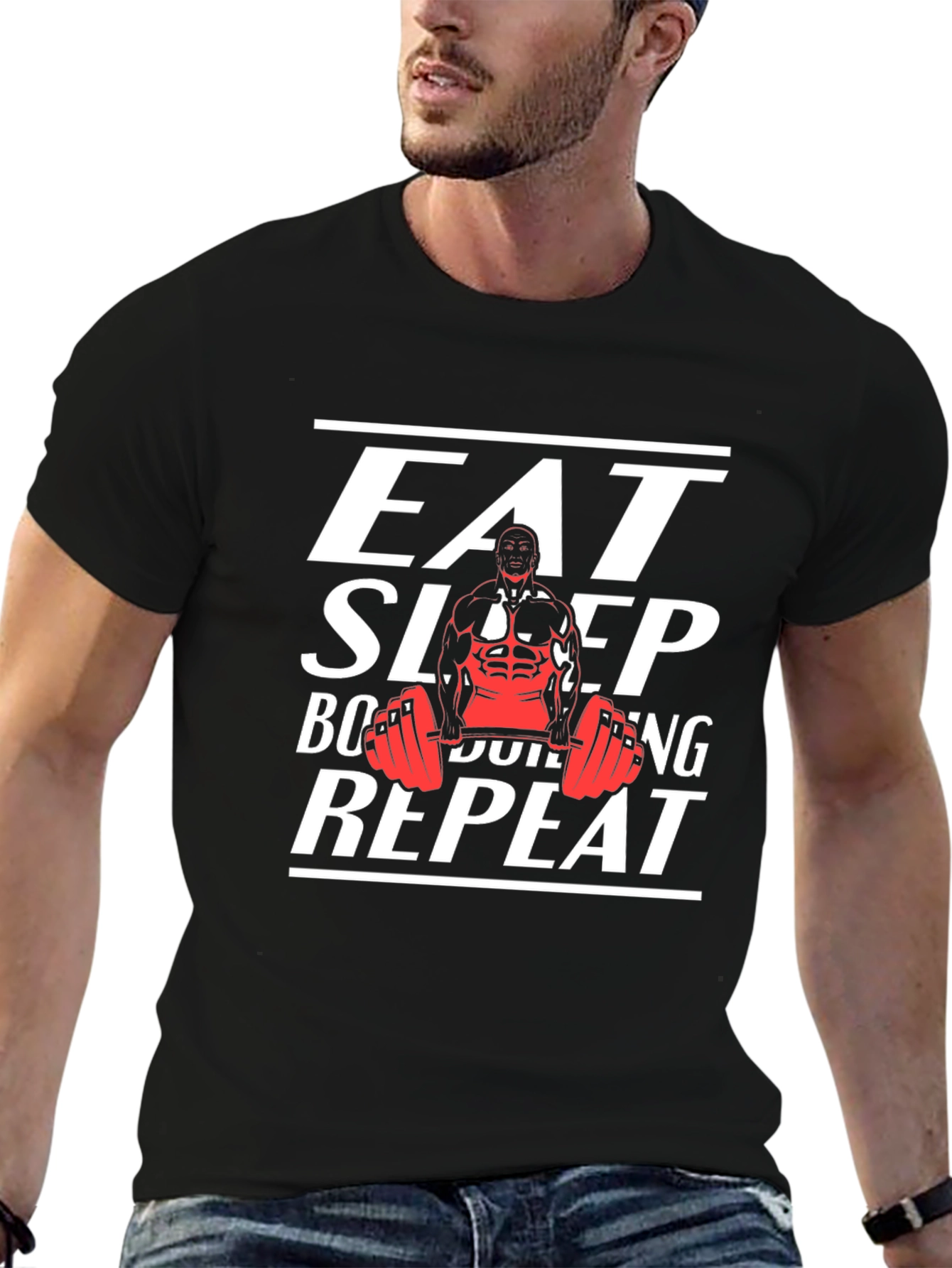 Eat Sleep Bodybuilding Repeat T-Shirt