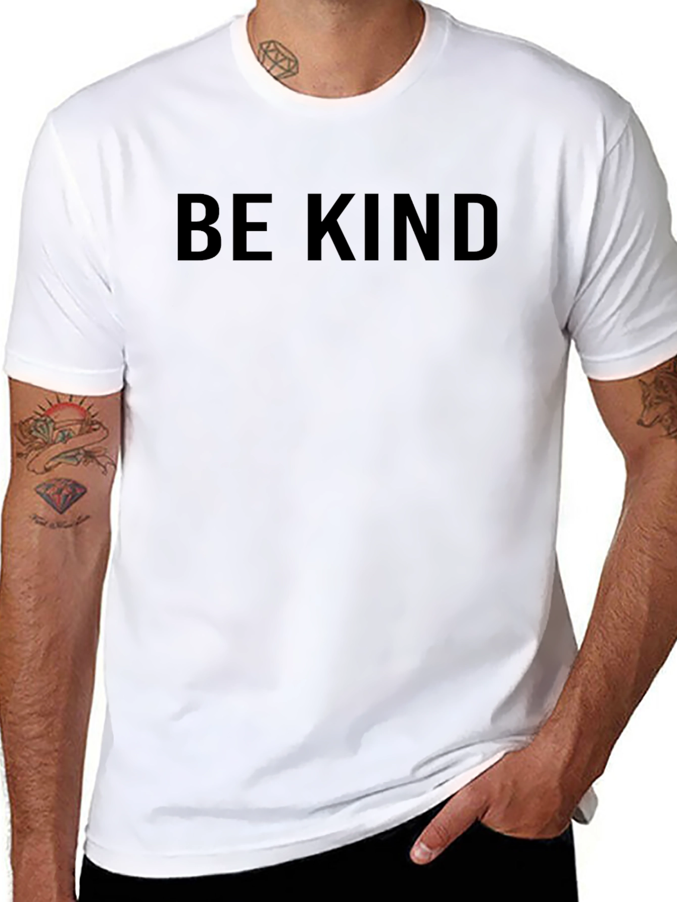 Be Kind Black Crew Neck T-Shirt
