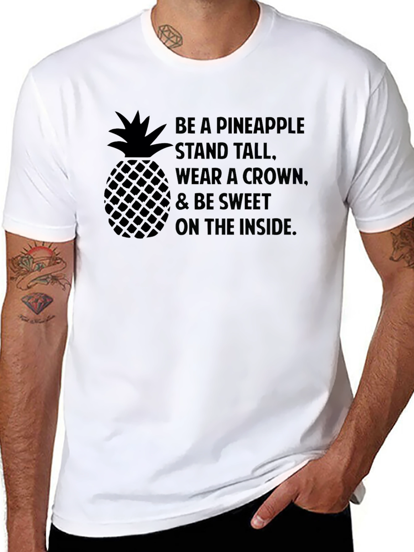 Pineapple Stand Tall T-Shirt - Be Sweet Inside