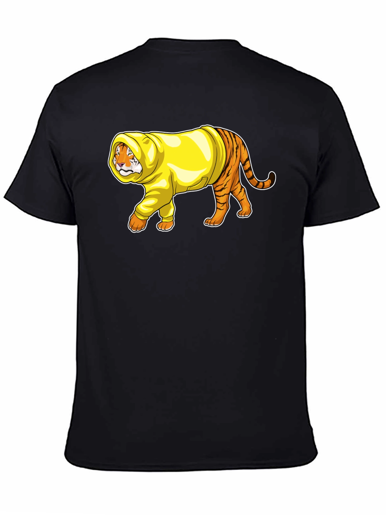 Tiger in Hoodie Graphic T-Shirt