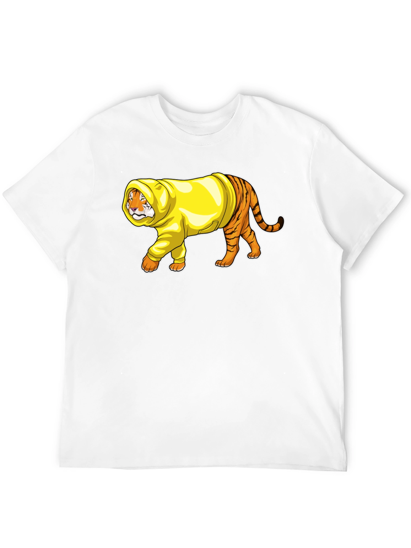 Tiger in Hoodie Graphic T-Shirt