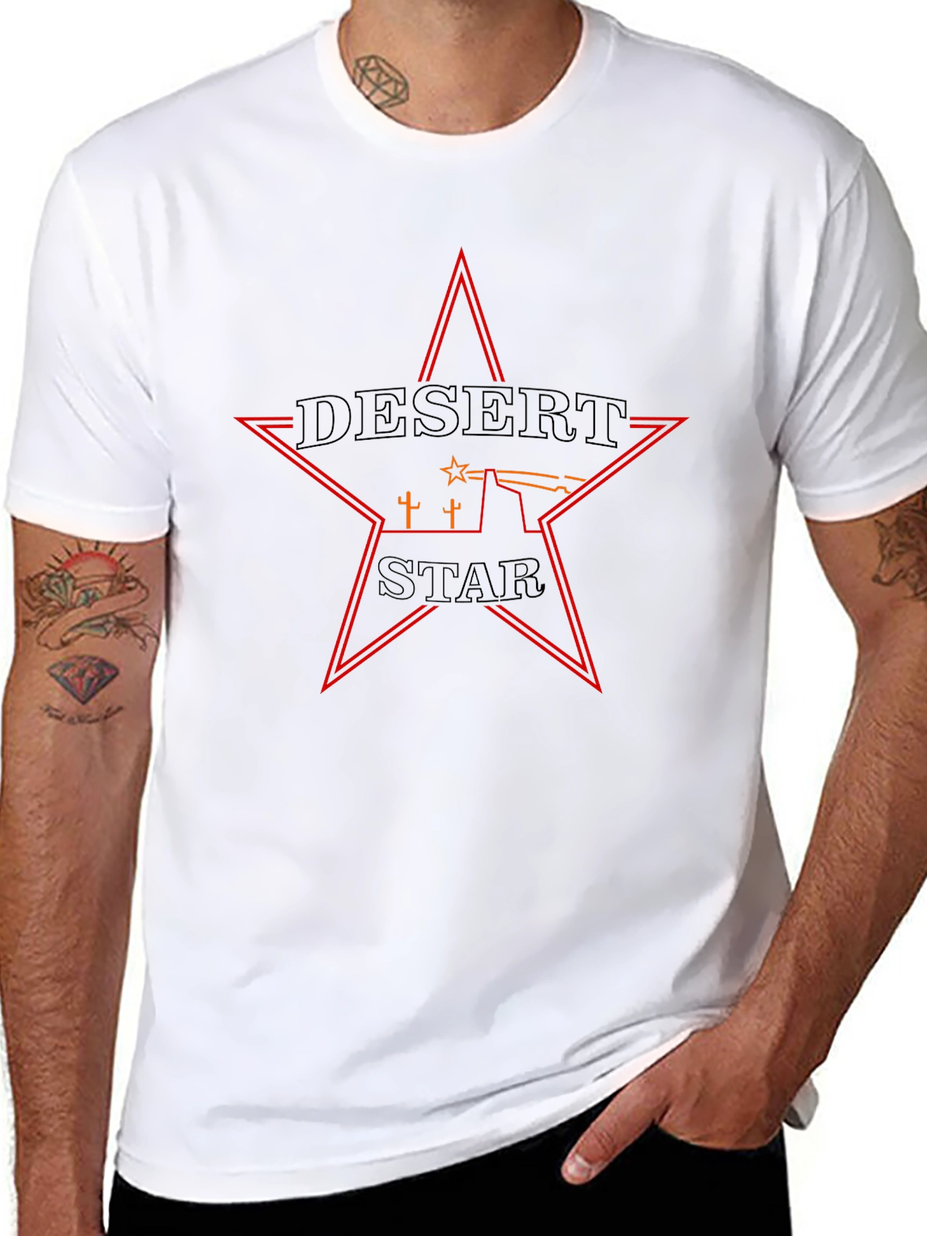 Desert Star Graphic Tee - Mens Black T-Shirt