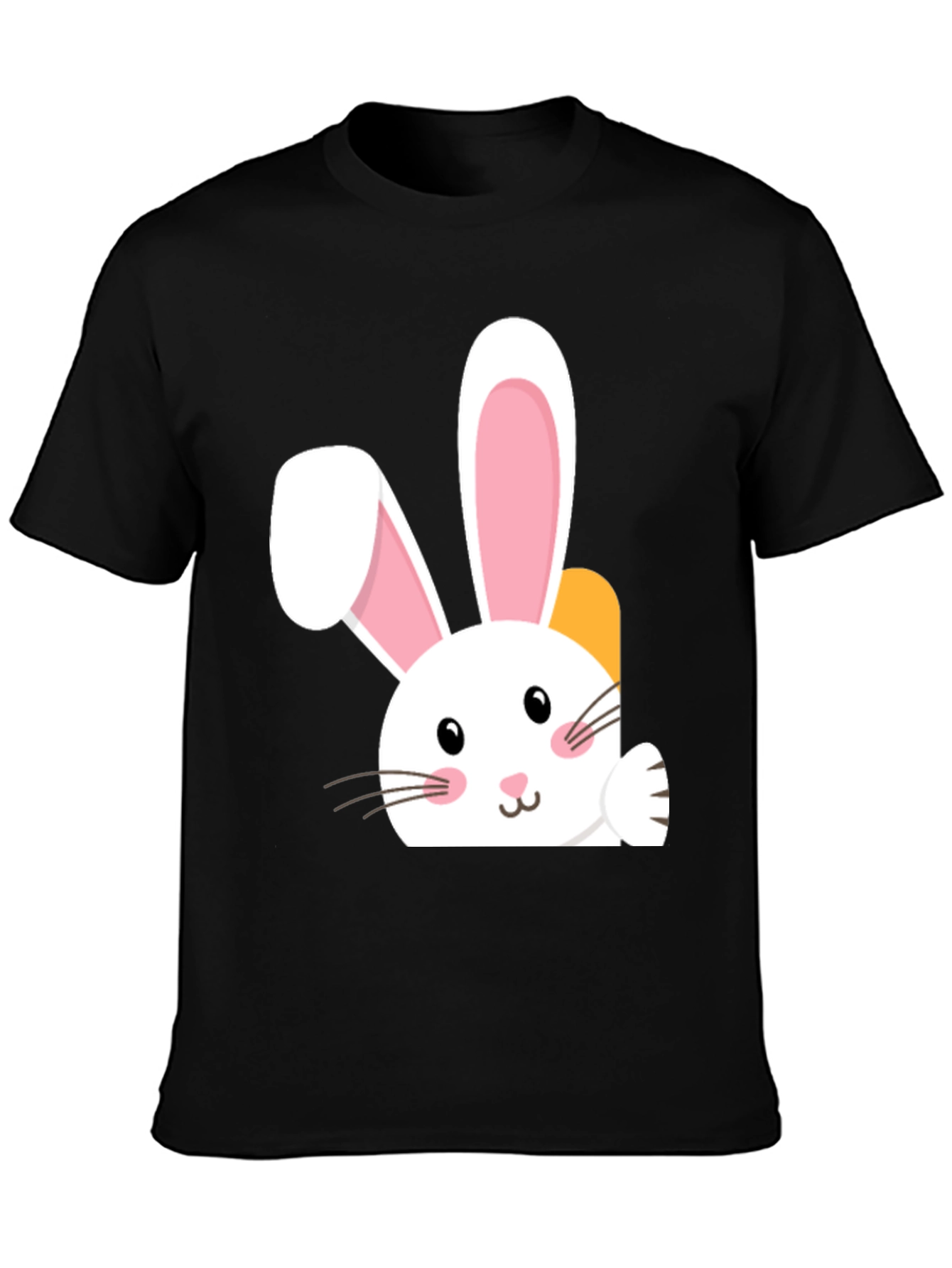 Cute Easter Bunny Black T-Shirt