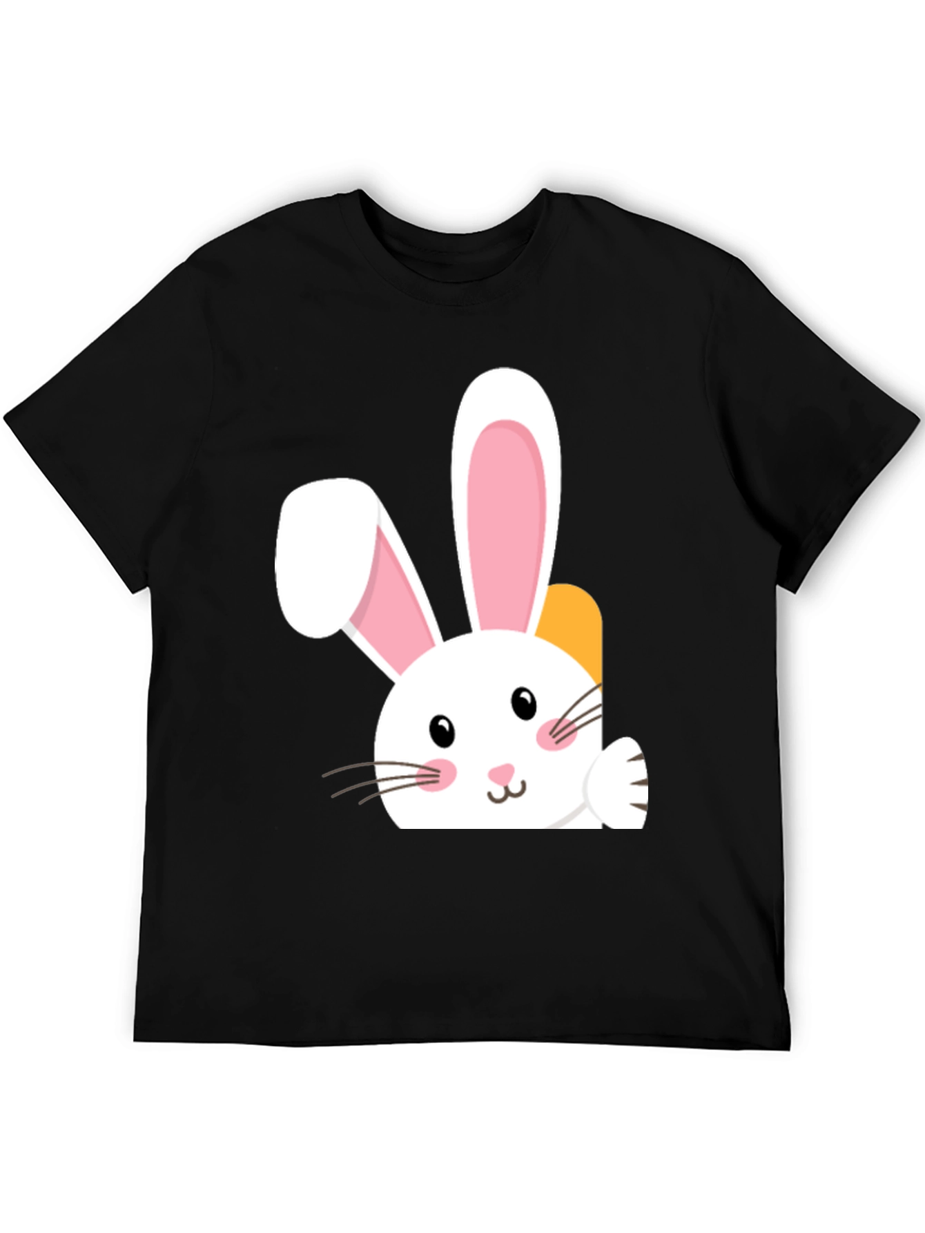 Cute Easter Bunny Black T-Shirt
