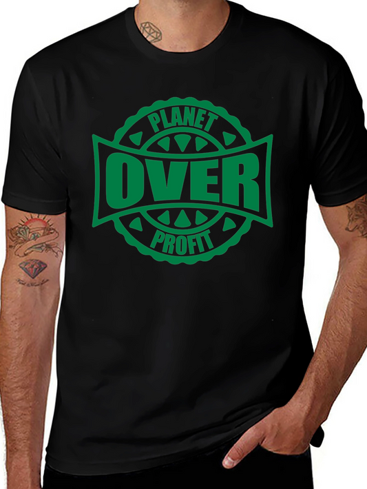 Planet Over Profit Graphic Tee - Black
