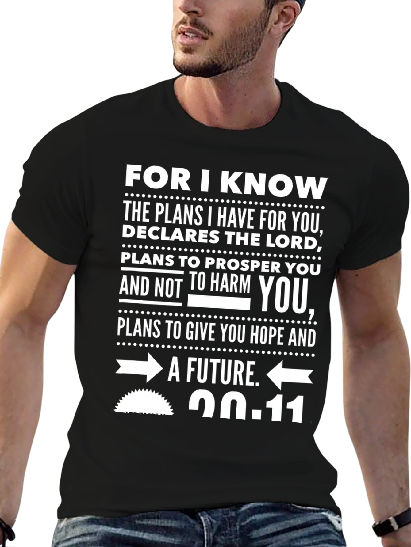 Faith-Based Graphic Tee - Jeremiah 29:11