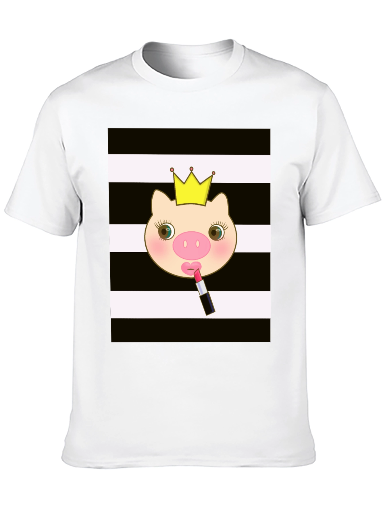 Pig Princess T-Shirt - Black Cotton Tee