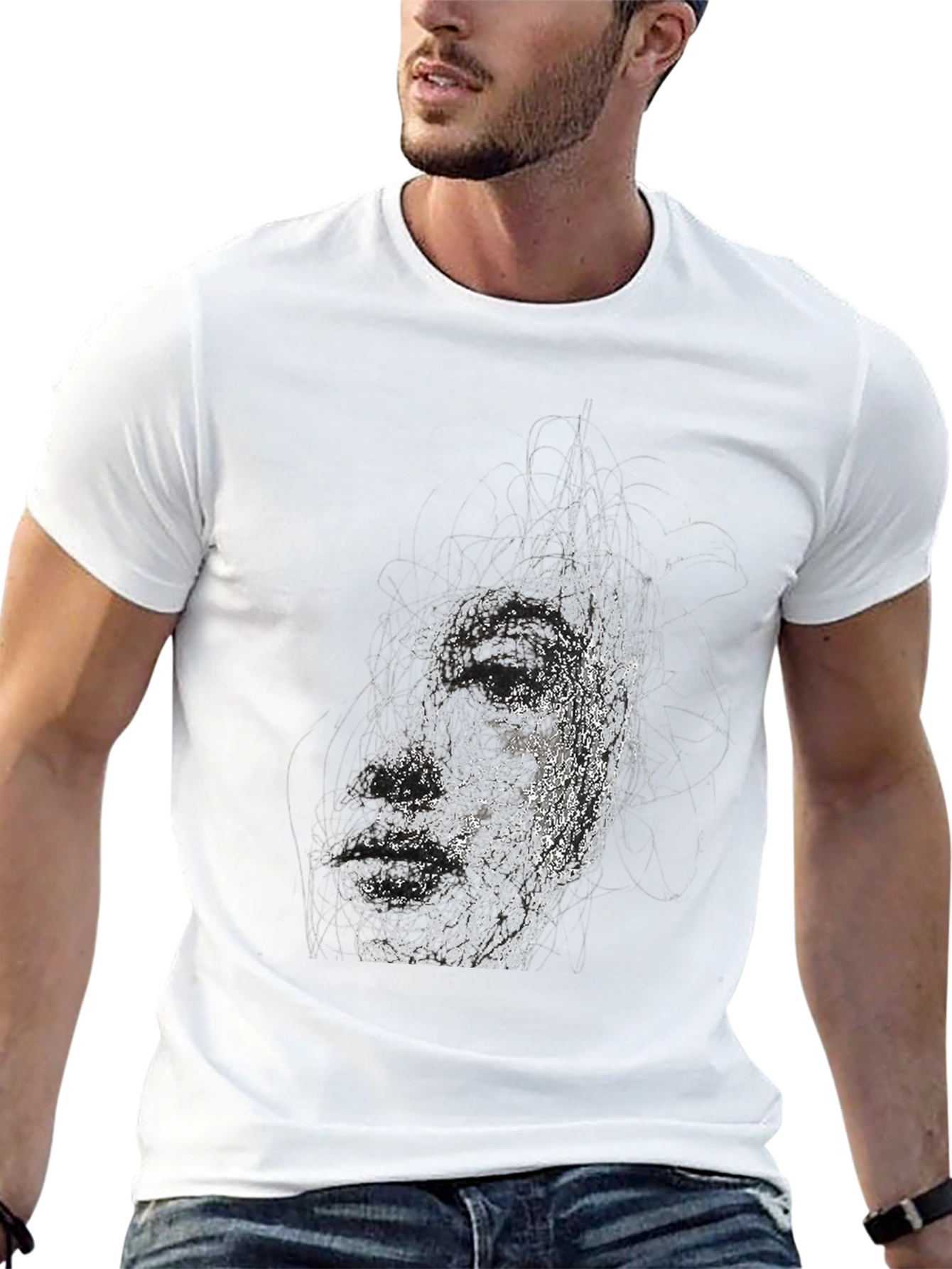 Abstract Black T-Shirt