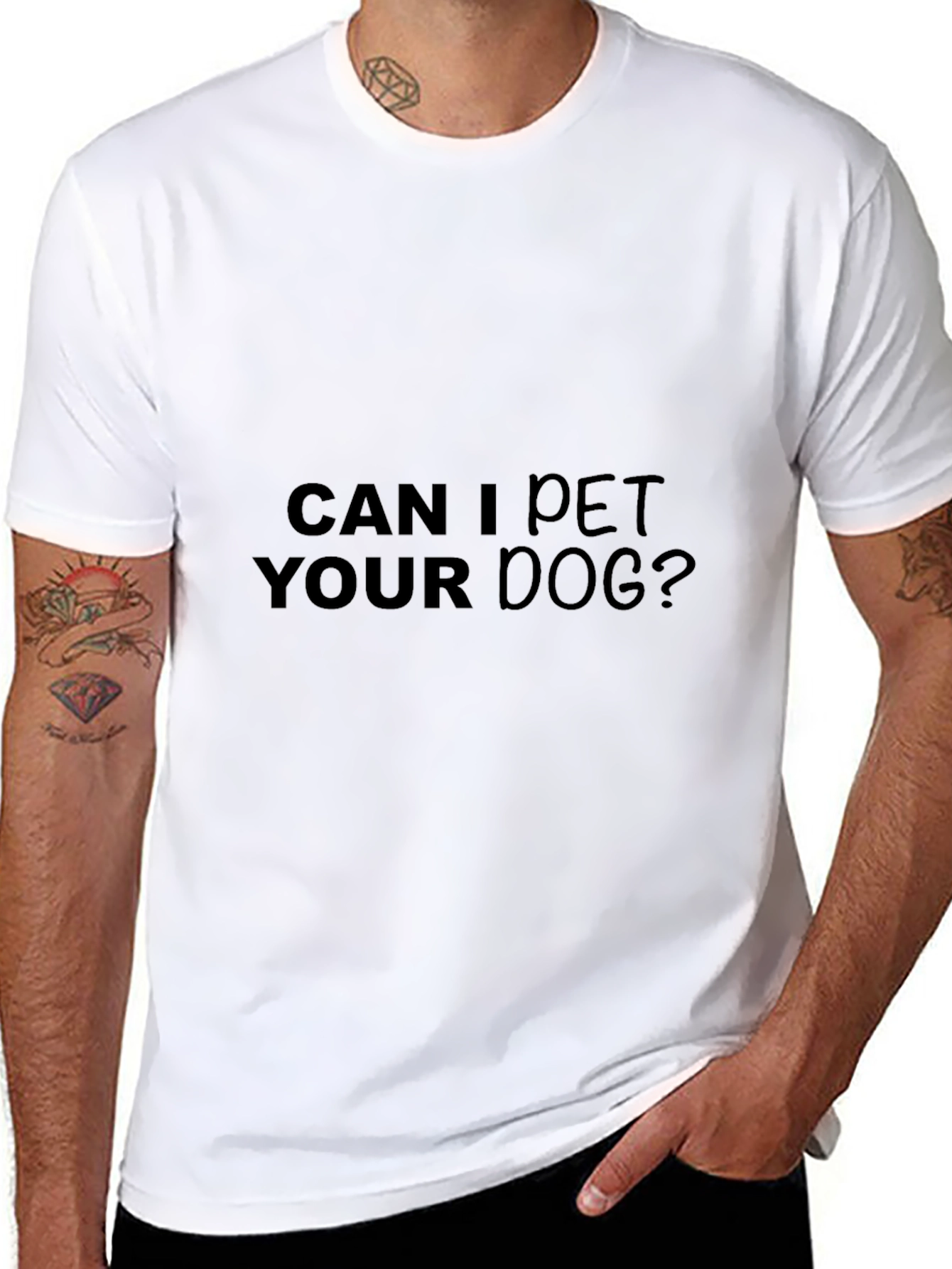 Can I Pet Your Dog? Black Graphic Tee