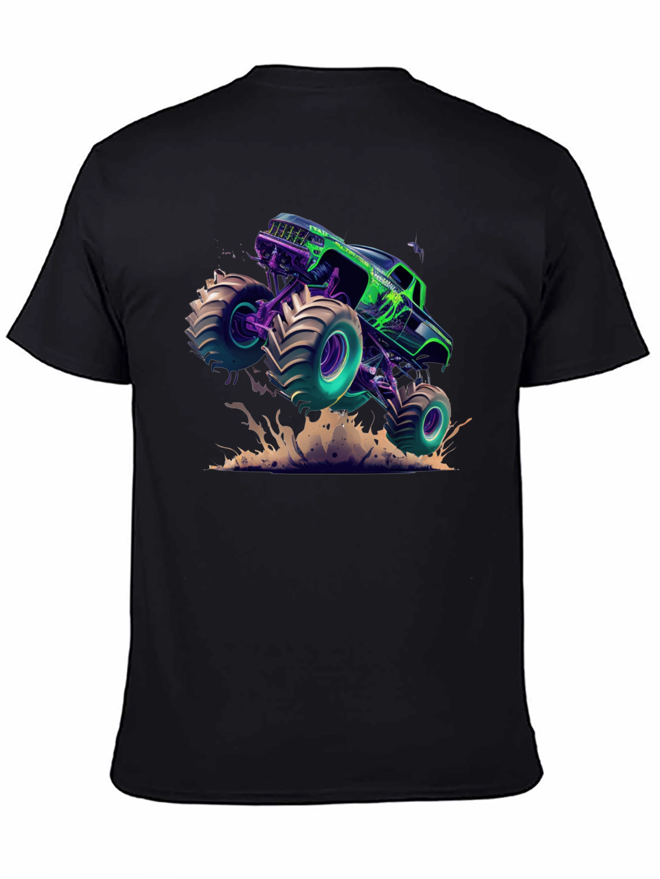 Monster Truck Graphic Tee - Black Cotton