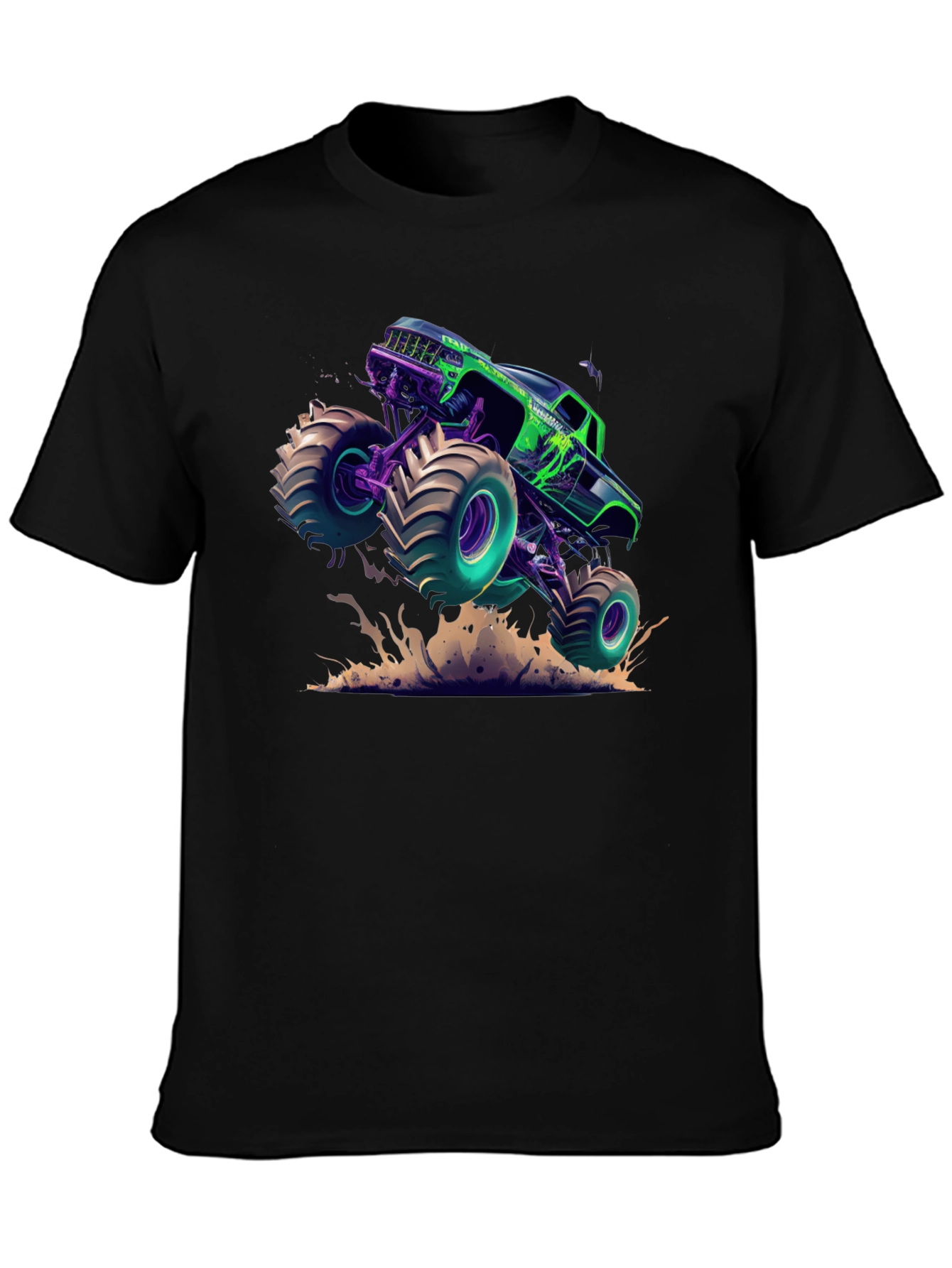 Monster Truck Graphic Tee - Black Cotton