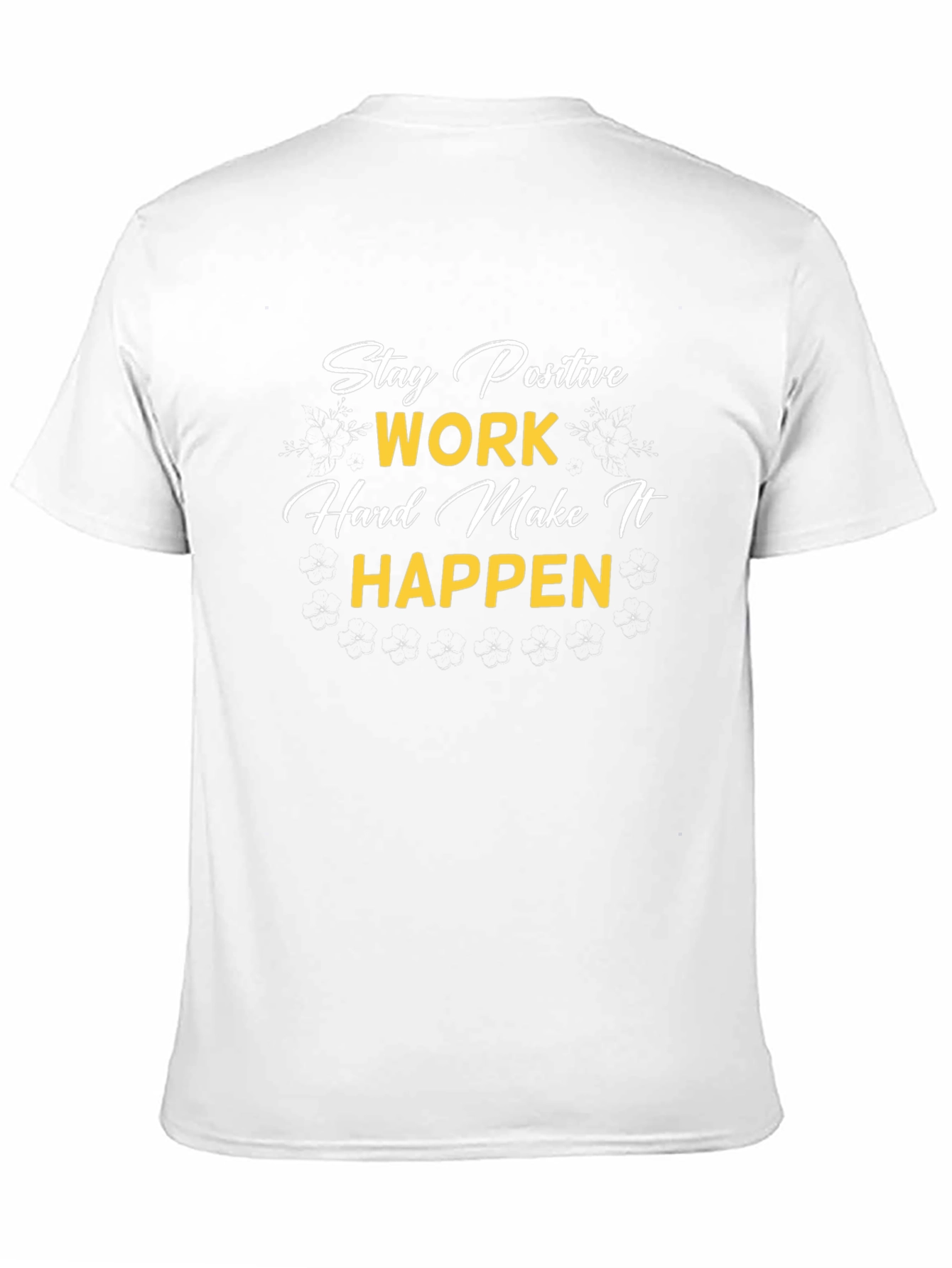 Motivational Stay Positive Graphic T-Shirt - Black