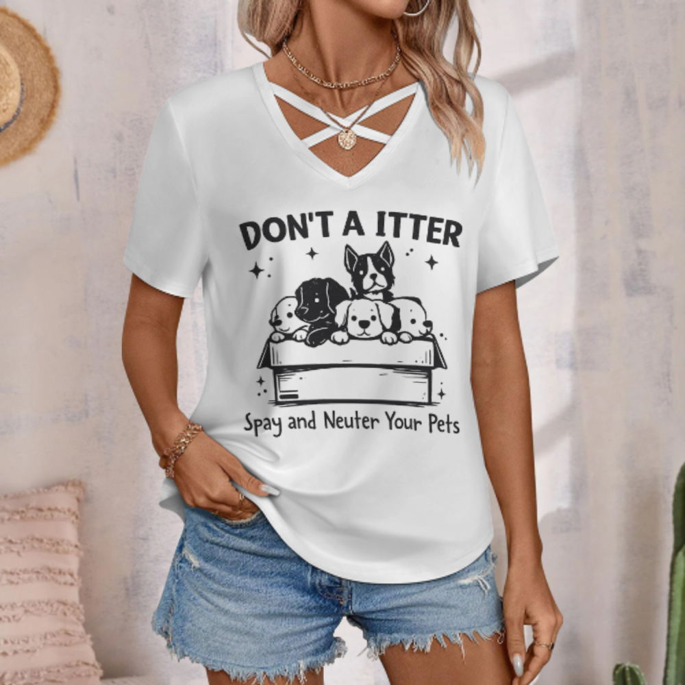Don’t Litter Spay & Neuter Your Pets Shirt – Funny Rescue Dog Graphic Tee(z845)