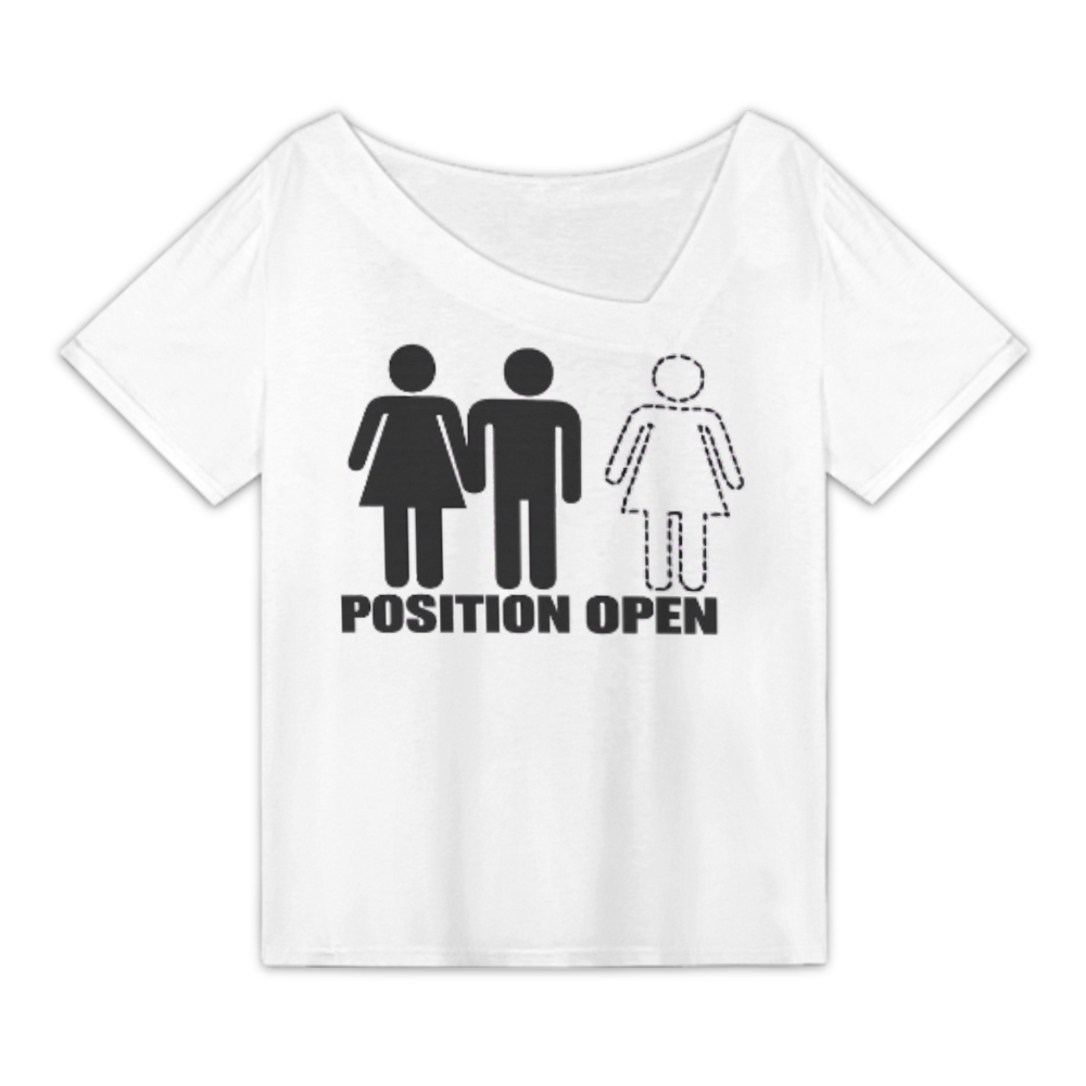 Funny “Position Open” Couple Graphic Tee – Humorous Relationship Statement Shirt(z852)