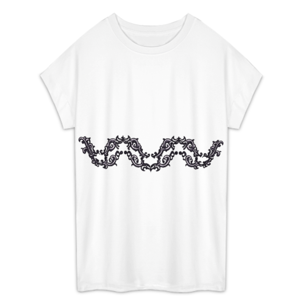 Vintage Baroque Border Graphic Tee – Elegant Gothic Ornamental Streetwear Shirt(z838)