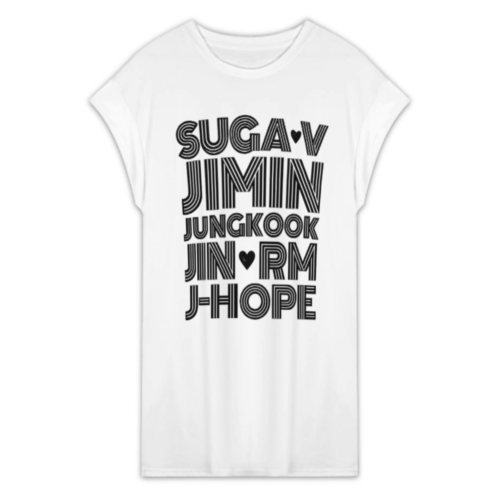 Retro BTS Member Names Graphic Tee – Kpop Fan Typography Shirt for ARMY Lovers(z823)