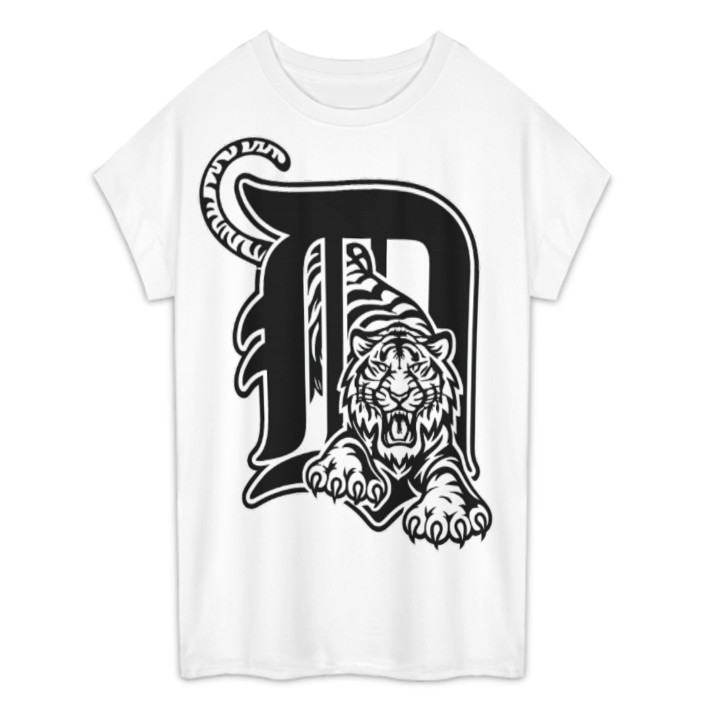 Detroit Tiger Gothic Letter Graphic Tee – Vintage Sports Inspired Streetwear Shirt(z837)