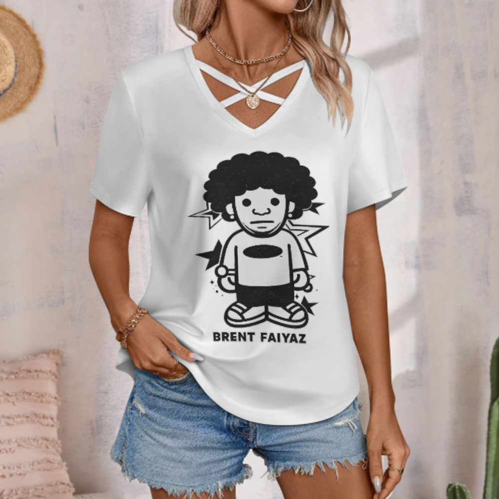 Brent Faiyaz Cartoon Graphic Tee – Retro Chibi Style Music Fan Shirt(z846)