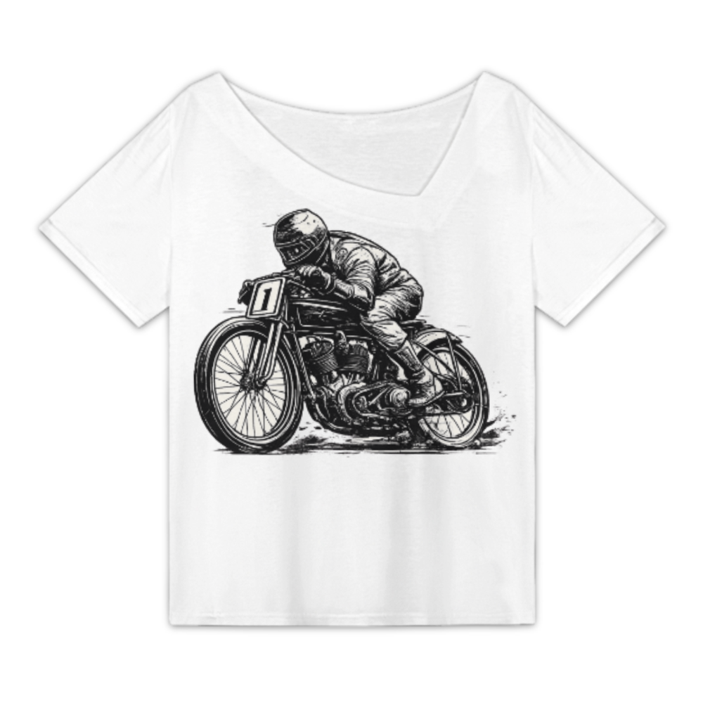 Vintage Motorcycle Racer Graphic Tee – Retro Cafe Racer Biker T-Shirt(z855)