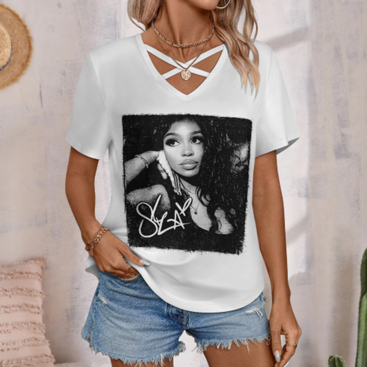 Vintage SZA Inspired Graphic Tee | Retro R&B Singer Aesthetic Shirt | Monochrome Streetwear T-Shirt for Women(z848)