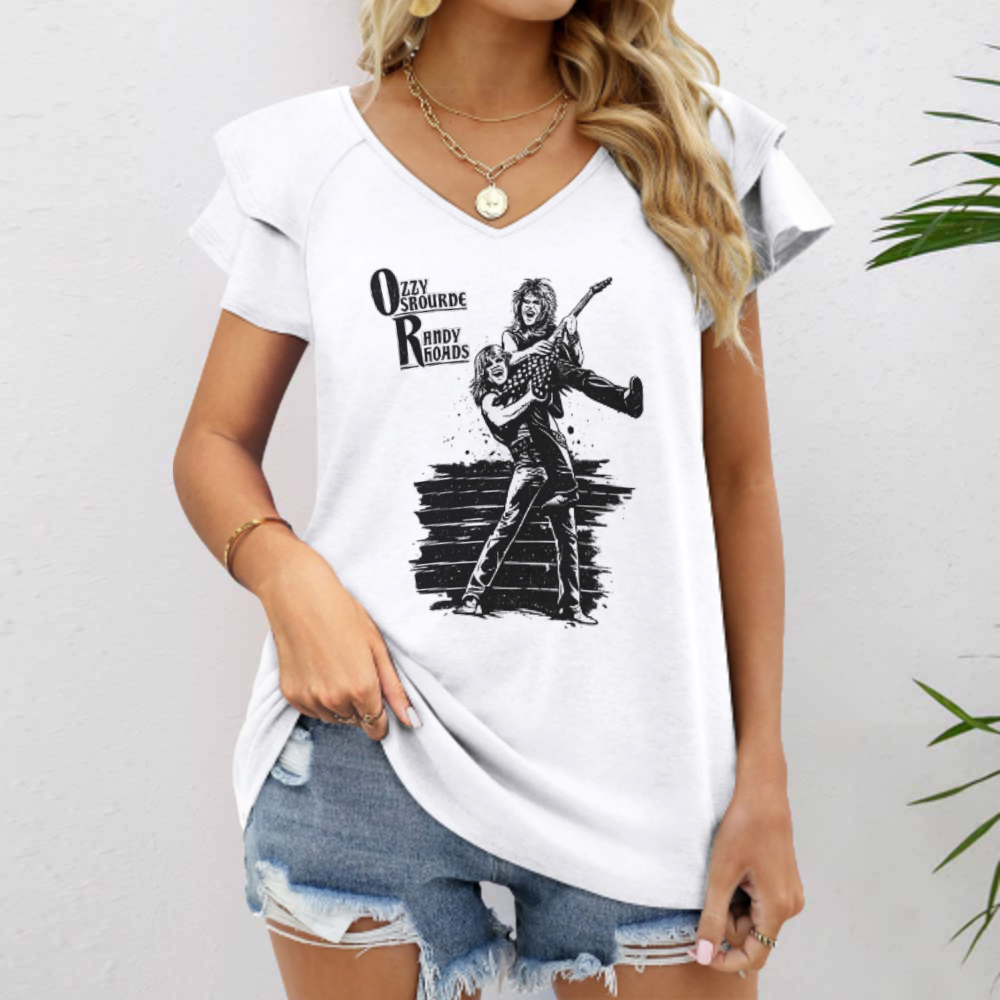 Vintage Rock Legends Graphic Tee – Classic Heavy Metal Band Inspired Shirt for Women(z809)