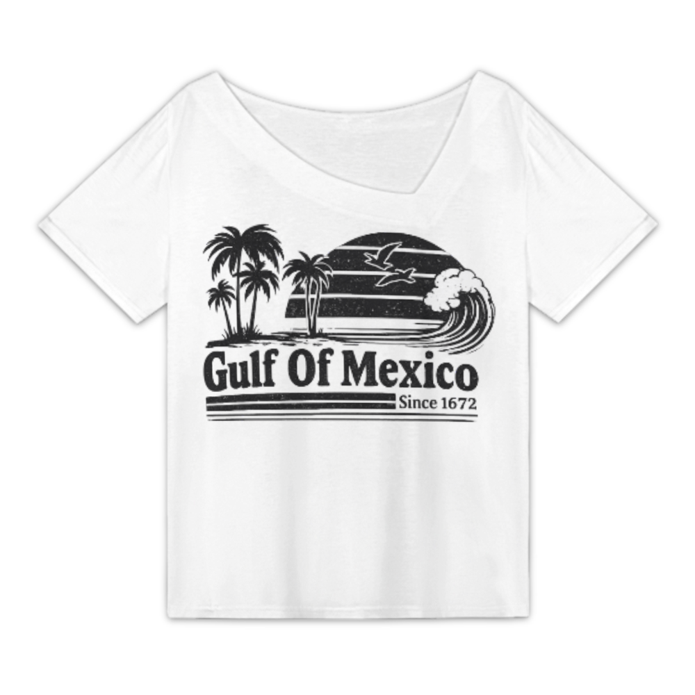 Vintage Gulf Of Mexico Sunset Graphic Tee – Retro Beach Vacation Coastal Shirt(z854)