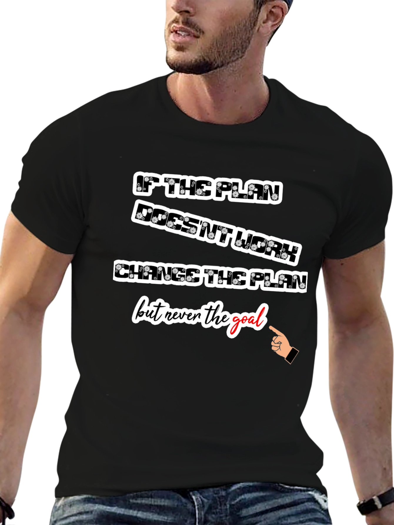 Inspirational T-Shirt: Change the Plan Not the Goal