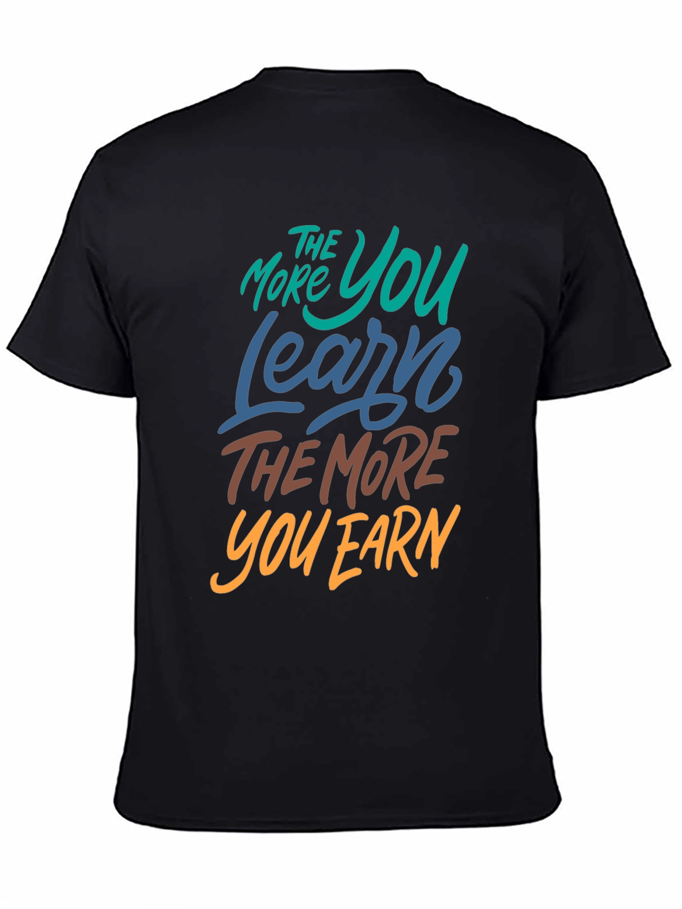 The More You Learn Black Graphic Tee
