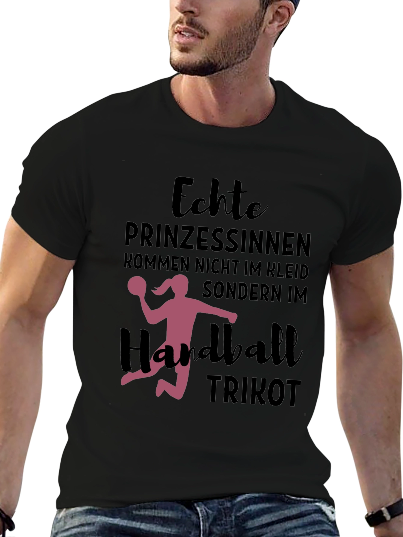 Handball Princess T-Shirt - Black Cotton Tee