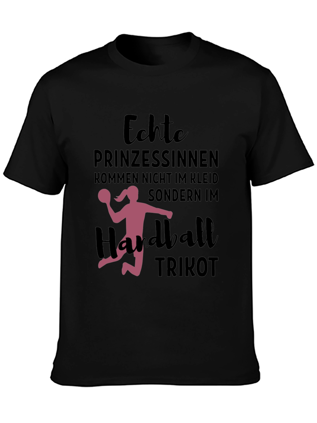 Handball Princess T-Shirt - Black Cotton Tee