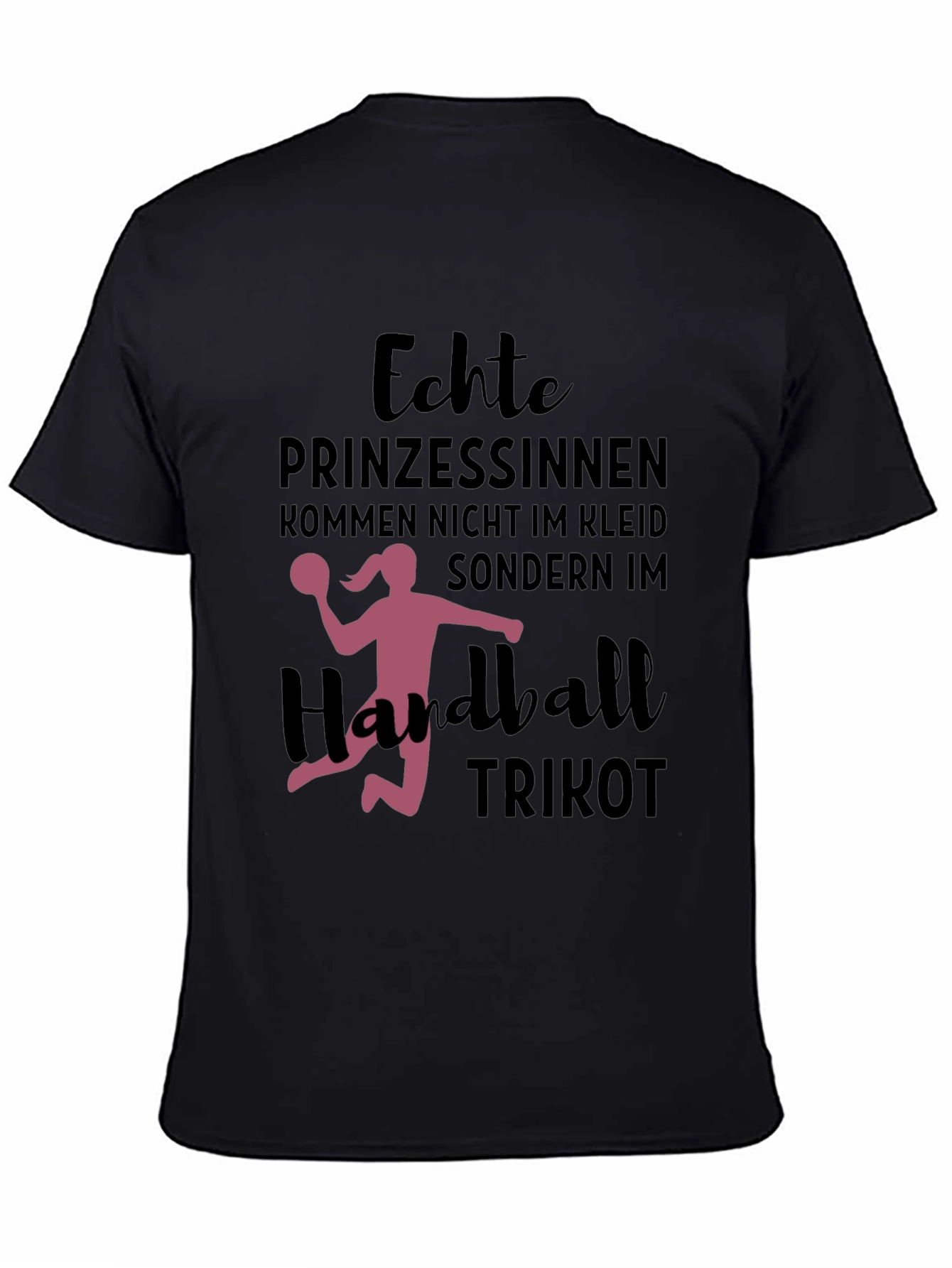 Handball Princess T-Shirt - Black Cotton Tee