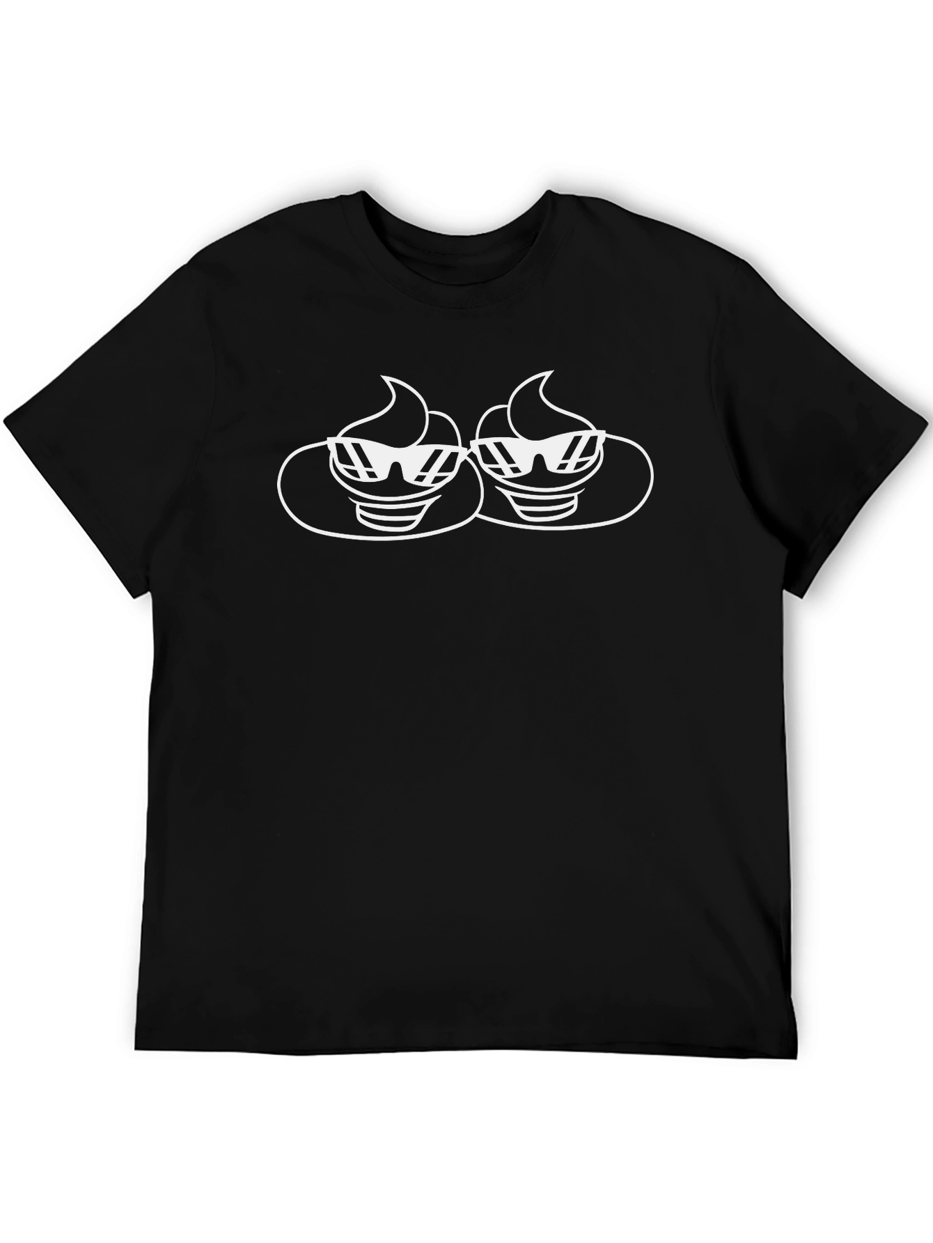 Cool Poop Emoji Black T-Shirt