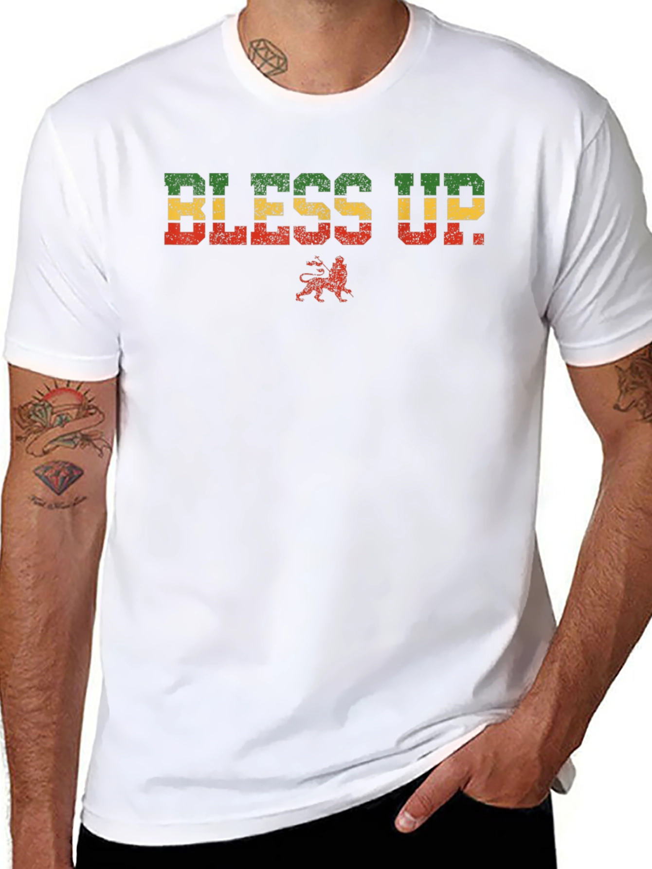 Bless Up Rasta T-Shirt - Reggae Inspired Graphic Tee