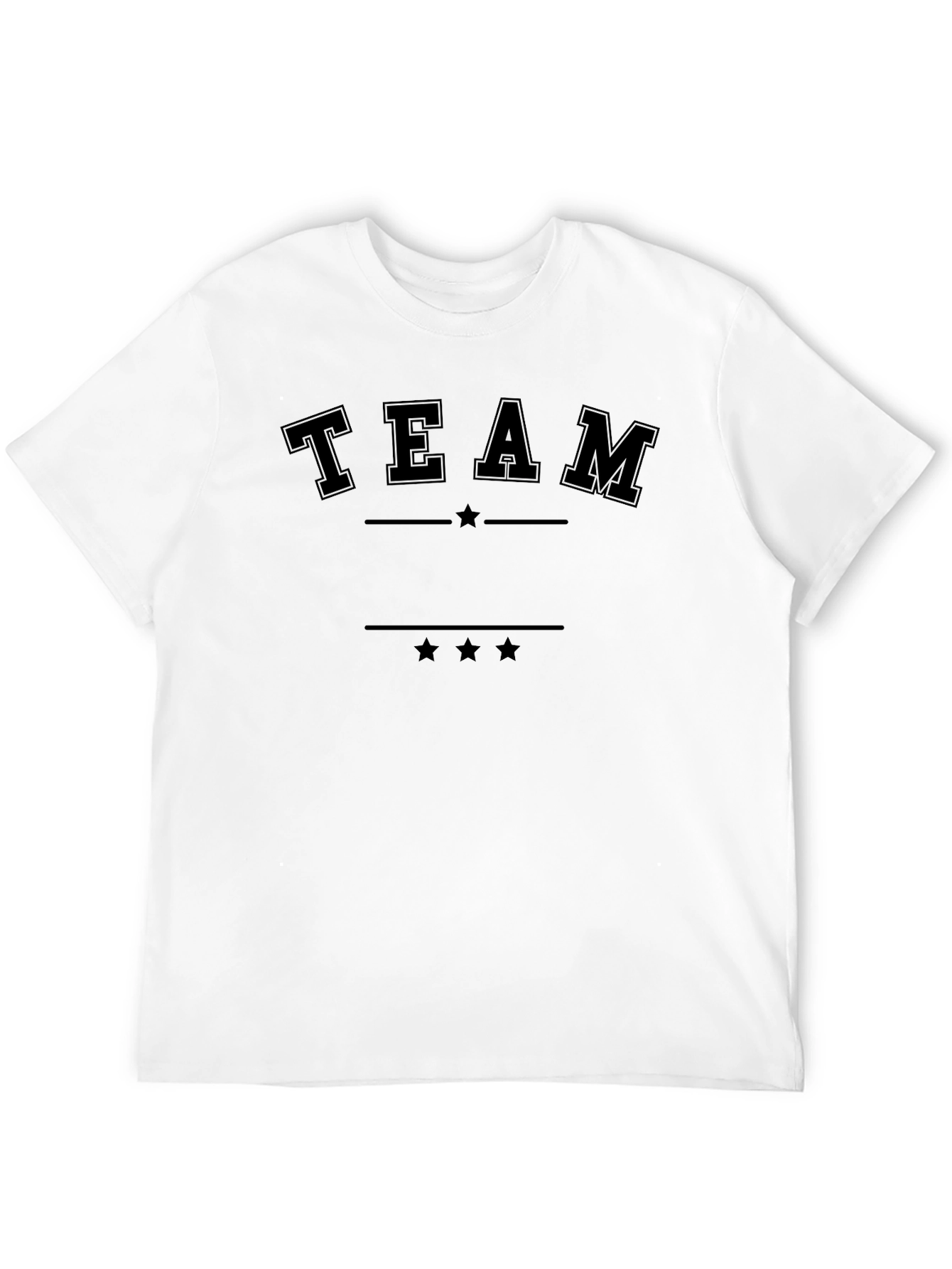 Team Graphic Black T-Shirt - Casual Style