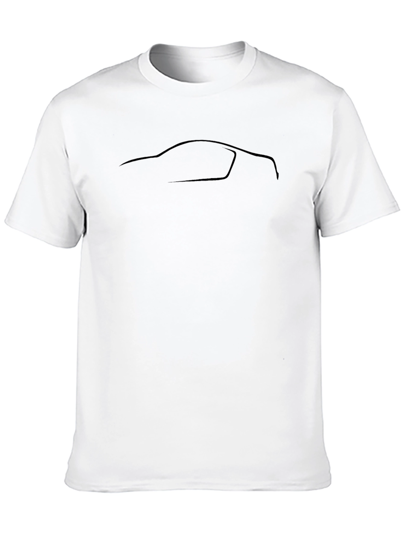 Sleek Silhouette Car Graphic Tee - Black
