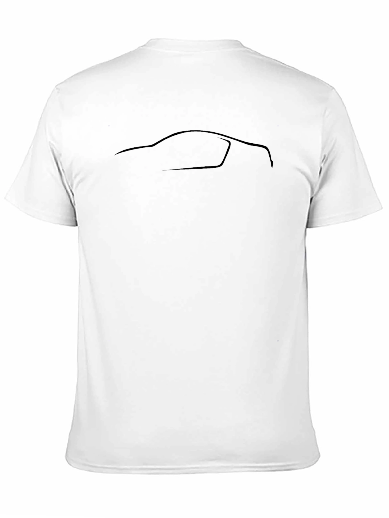Sleek Silhouette Car Graphic Tee - Black