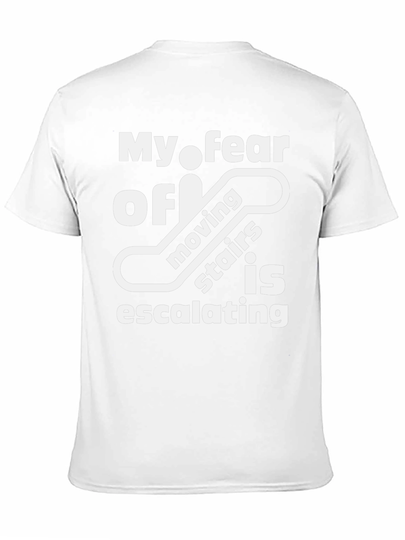 Funny Escalator Fear T-Shirt - Escalating Moving Stairs