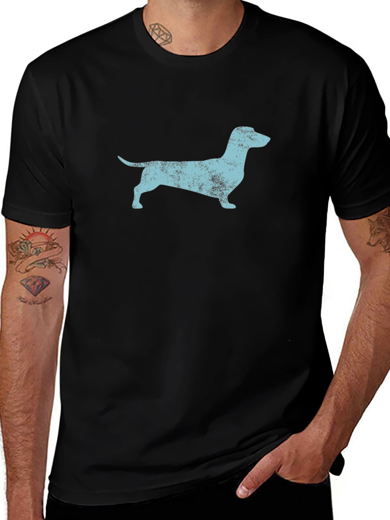 Dachshund Silhouette Tee - Unique Dog Lover T-Shirt