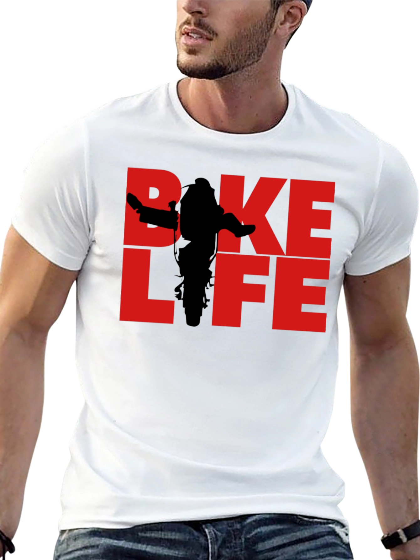 Bike Life Graphic Tee - Black Cotton T-Shirt